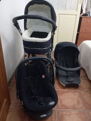 Carrito bebe, maxicosi y silla y de pase