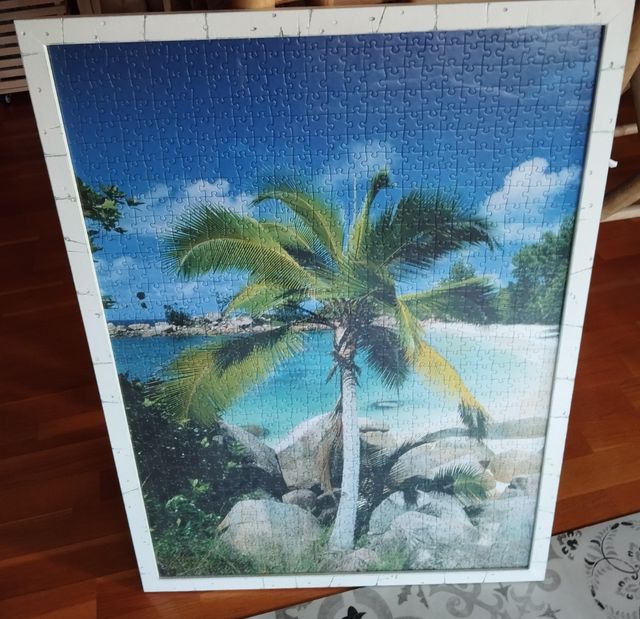 Puzzle enmarcado tropical