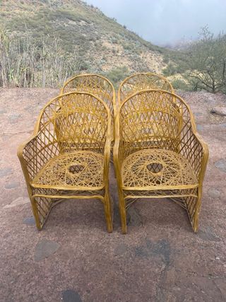 Sillas de fibra natural varnizado