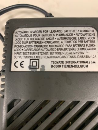 Cargador batería Accumate 6/12. TECMATE
