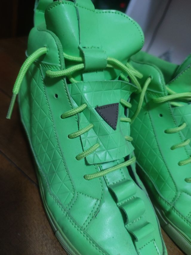 Scarpe sneakers alte verde 
