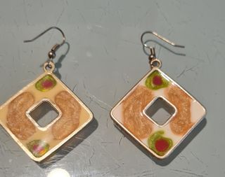 Pendientes vintange cuadrados 