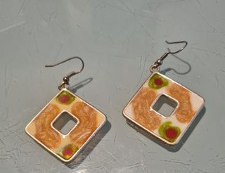 Pendientes vintange cuadrados 