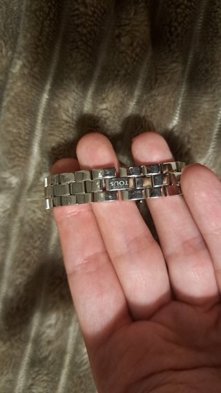 Reloj tous plata con osito rosa
