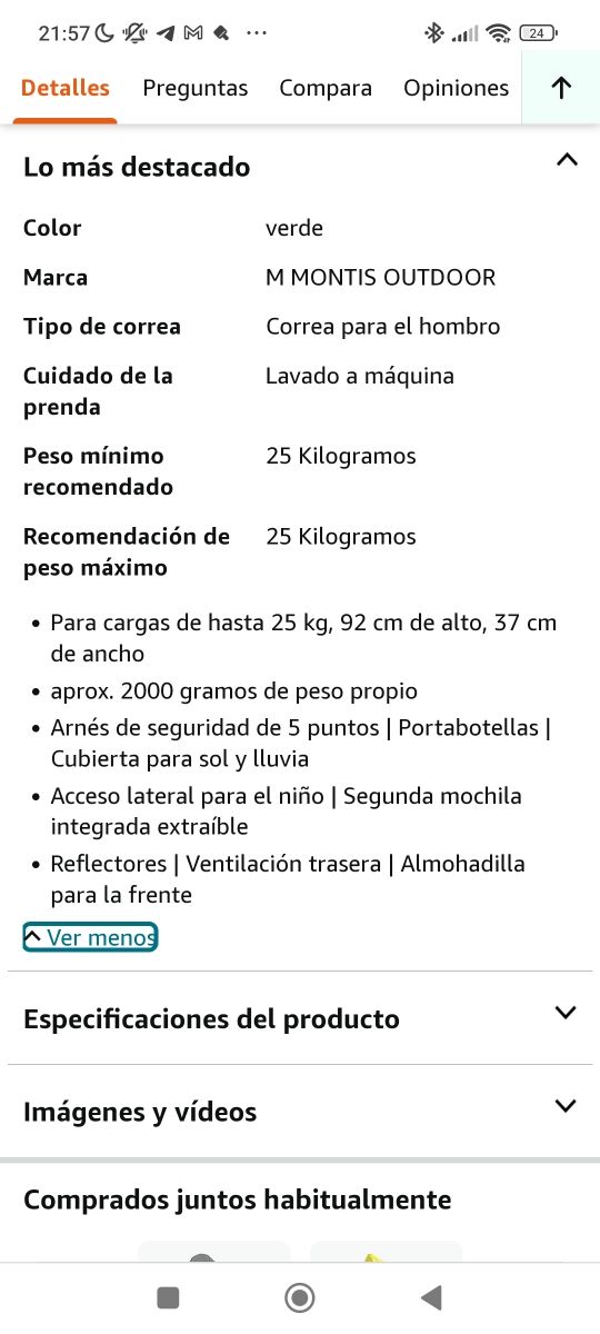 Mochila porteo MONTIS EXPLORE EVOLUTION