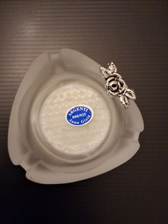 Portacenere vetro e argento