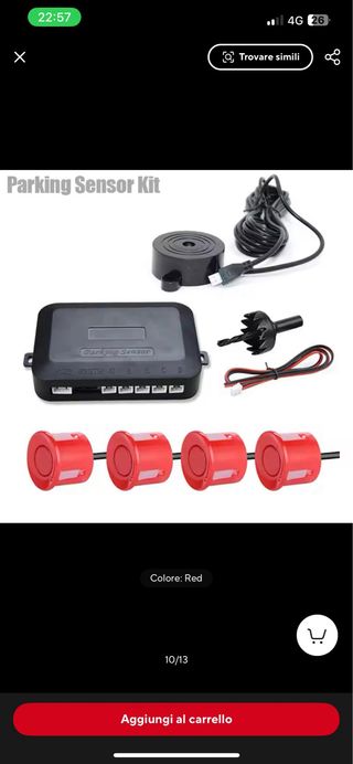 Kit Sensori di parcheggio universali (rossi)