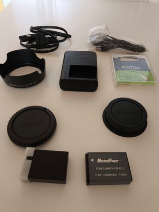 Canon 100d + Objetivos + Accesorios