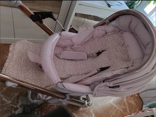 OFERTA!!! Carrito bebe rosa BEBECAR con accesorios