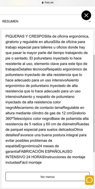 Silla paterna 100% ergonómica