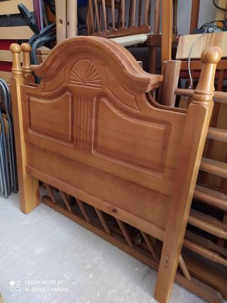Cabezal cama 105 pino macizo