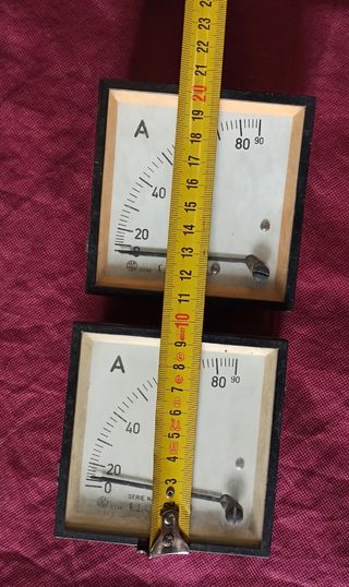 Pareja amperimetros para cuadro o panel