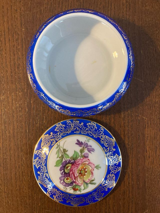 Scatolina porta gioie in porcella Limoges