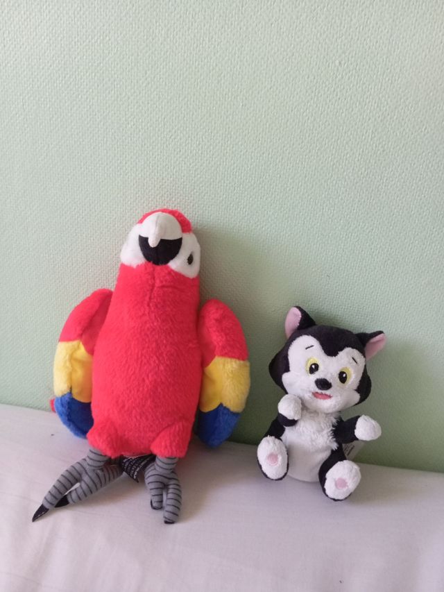 Confezione 2 animali di peluche