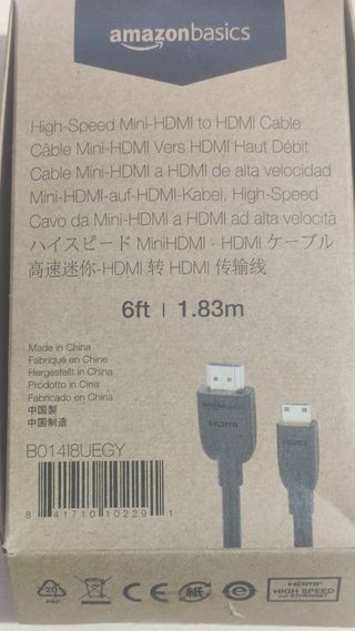 Cable de Mini HDMI a HDMI