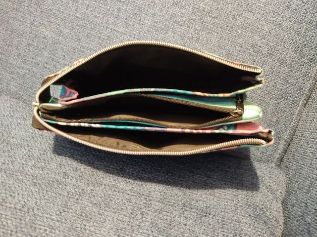 Estuche portatodo 3 cremalleras