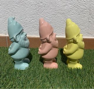 Pack de Gnomos de cerámica varios colores 25cm.