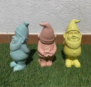 Pack de Gnomos de cerámica varios colores 25cm.