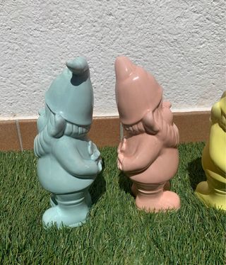 Pack de Gnomos de cerámica varios colores 25cm.
