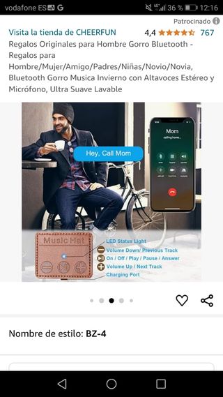 Gorro deportivo inteligente (Bluetooth)