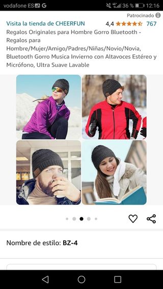 Gorro deportivo inteligente (Bluetooth)