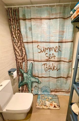 Cortina de baño marinera