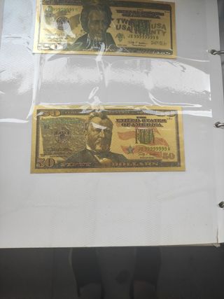 Billetes americanos chapa