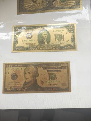 Billetes americanos chapa