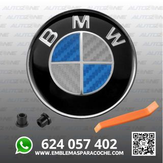 Emblema BMW carbono 82 MM para capó/maletero