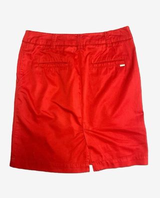 Falda larga roja