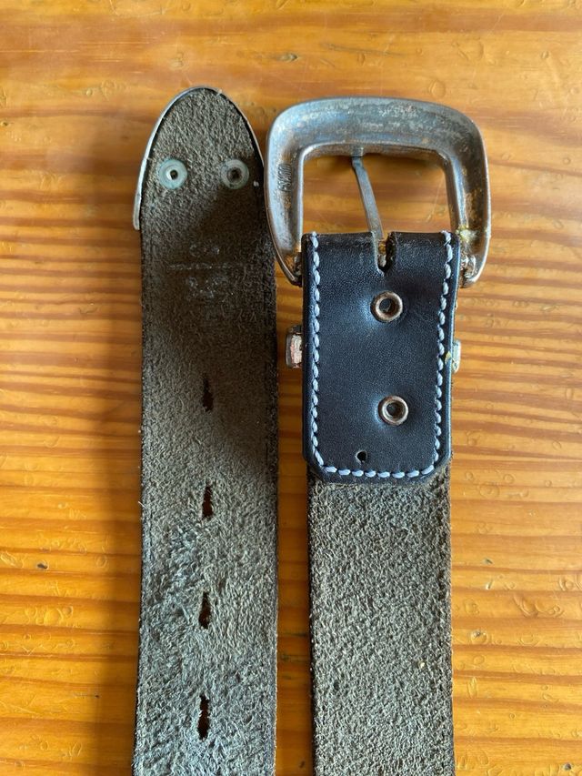 2 x Cinturones vintage piel Liberto y El Charro