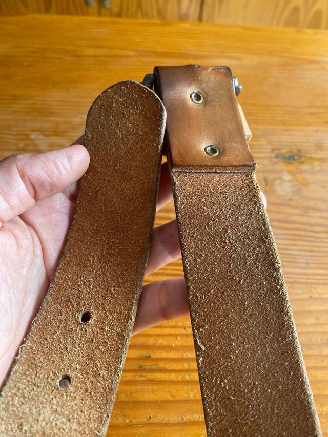 2 x Cinturones vintage piel Liberto y El Charro