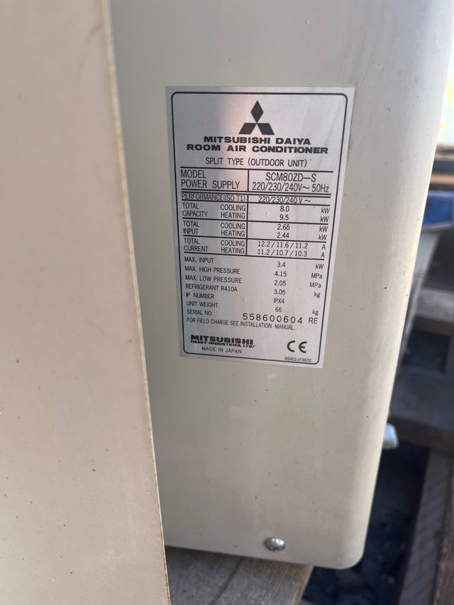 Aire acondicionado 2x1 Mitsubishi