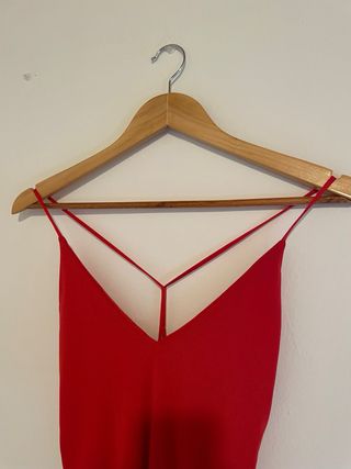 Vestido largo rojo Zara
