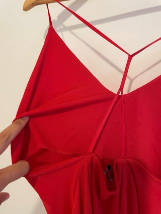 Vestido largo rojo Zara