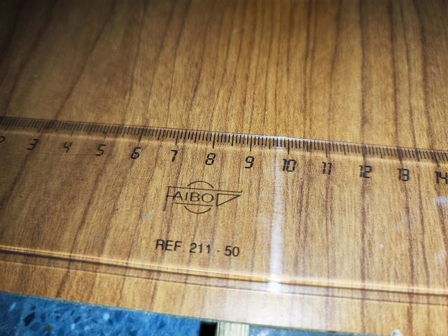 Regla 50 cm plástico transparente