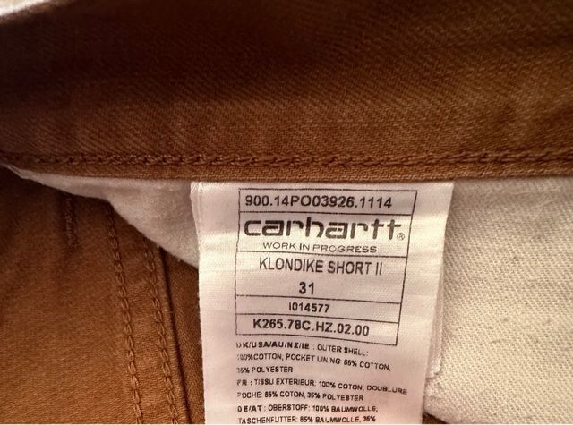 Pantalon corto CARHARTT talla 31
