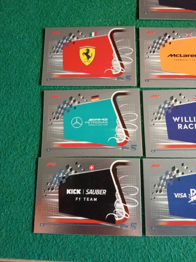 Lote completo escudos equipos F1 2024