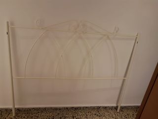 Cabecero de forja blanca matrimonio
