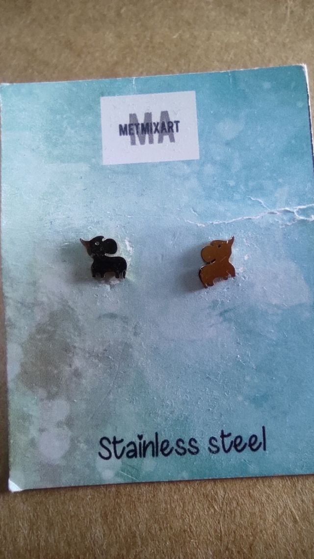 Pendientes de elefantes de acero inoxidable