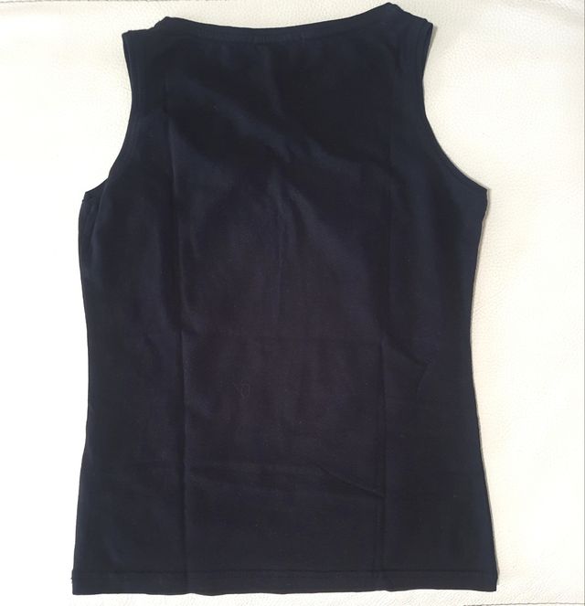 Lote 2 camisetas sin mangas negra-naranja Sfera XS