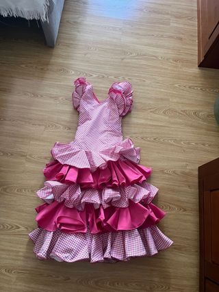Vestido de flamenca rosa