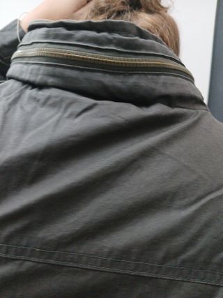 Abrigo niño T.16 verde oscuro.