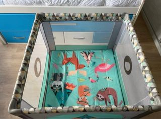 Parque cuna+colchon 90x90cm