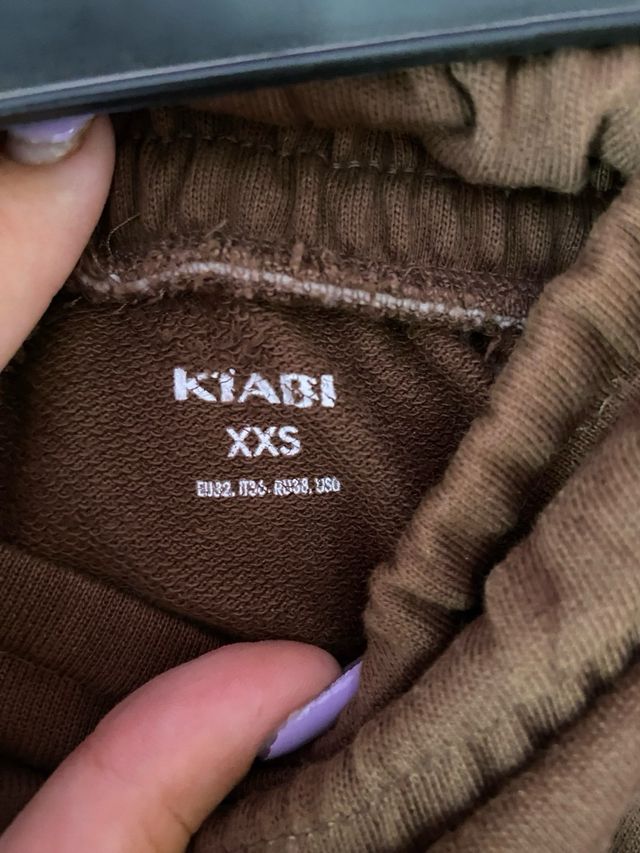 Pantalon chandal marron kiabi