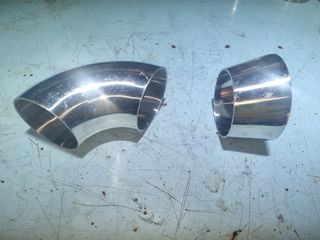 Codo más reducción de acero inoxidable