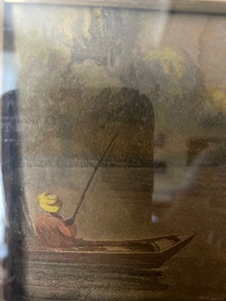 Quadretto, disegno su carta, quadro con cornice