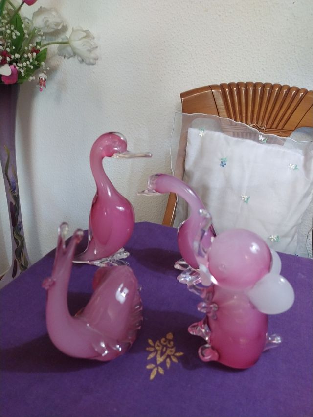 5 figuras de cristal Murano