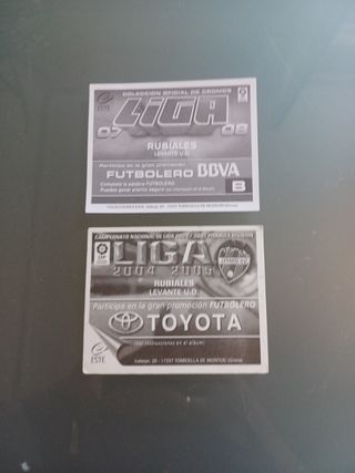 Cromos de Rubiales ediciones Este