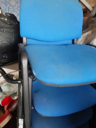 Sillas oficina en azul